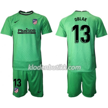 Atlético Madrid Jan Oblak 13 Keeper Barn draktsett 2020-2021 M001 Kortermet (+ Korte bukser)
